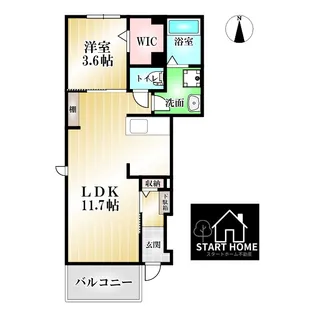 エルヴィータA【1階】の間取り