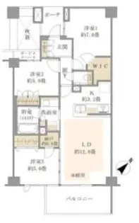 東京都新宿区中落合2【マンション】の間取り