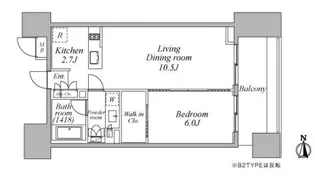 レジディア芝浦KAIGAN【4階】の間取り