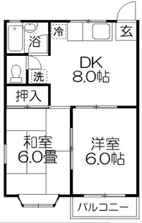 ビュークレスト【2階】の間取り