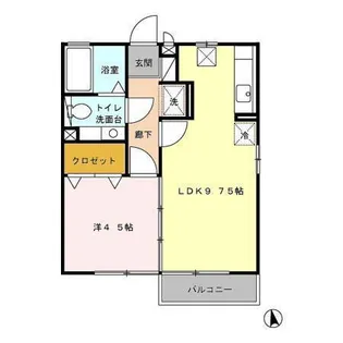 エランビタールNAKANISHI【2階】の間取り