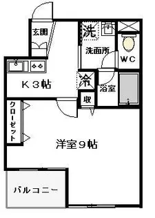 グランシャリオ溝ノ口【3階】の間取り