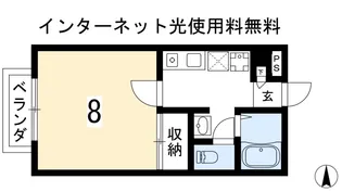 クレールヴィル六ノ坪【2階】の間取り