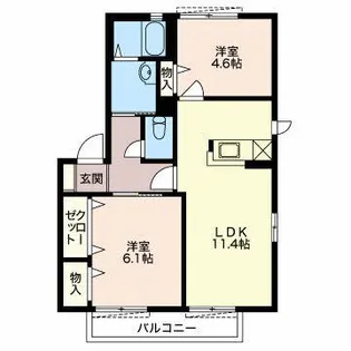 ルミエール弐番館A【2階】の間取り