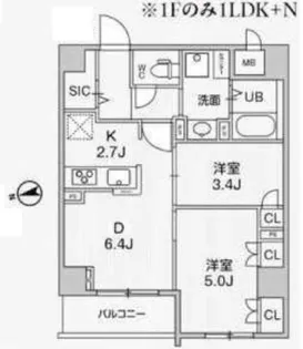 Alivis中野【1階】の間取り