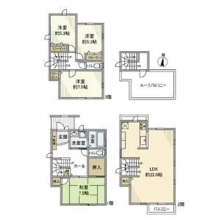 愛知県名古屋市天白区植田西2【一戸建】の間取り