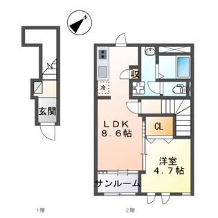 エンプレスVI【2階】の間取り