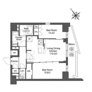 コンフォリア東大井II【13階】の間取り