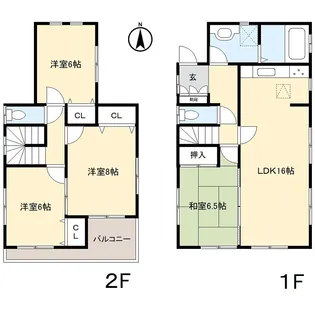 群馬県太田市西新町【一戸建】の間取り