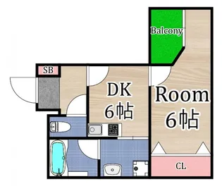 アランフェス京橋【6階】の間取り