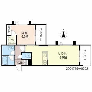 シャーメゾンAristio【2階】の間取り