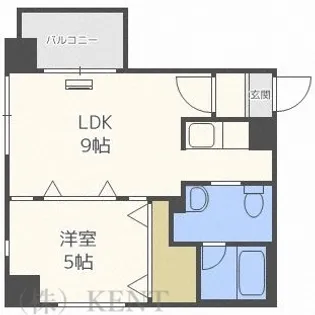 アルファスクエア大通西17【2階】の間取り
