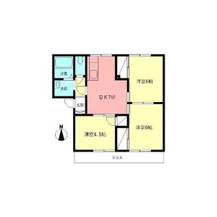 ブルーパレス深石【1階】の間取り