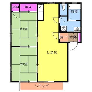 ディアス三の沢【2階】の間取り