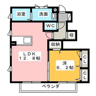 アンシャンテ B【1階】の間取り
