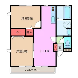 ドリームコートA【1階】の間取り