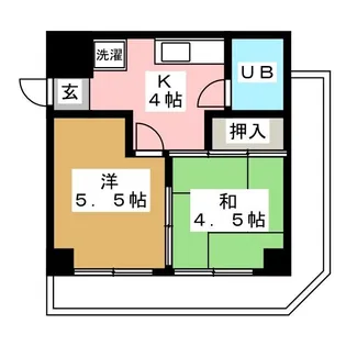 神明台ハイツ【2階】の間取り