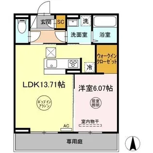 S・レーヴ【1階】の間取り