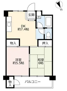 UR藤ヶ丘【4階】の間取り