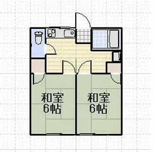 ベルコーポ吾妻D【1階】の間取り