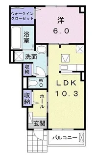 パンテオン新守山I【1階】の間取り