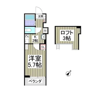 OWL 堀切【3階】の間取り