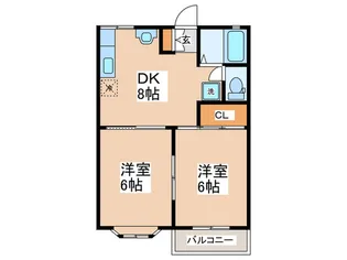 コンドミニアム平井【2階】の間取り