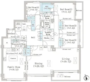 マリックス島津山【2階】の間取り