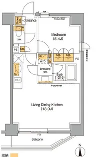 ザ・パークハビオ上野御徒町【2階】の間取り