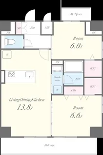 ヴィラドゥスール【9階】の間取り