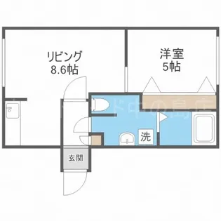 Blancnoir East Sapporo Andante【2階】の間取り