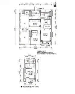 東雲キャナルコートCODAN11号棟【4階】の間取り