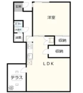プランドール目黒【1階】の間取り