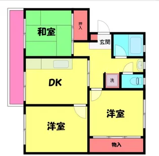 新栄町住宅3街区13号棟B【5階】の間取り