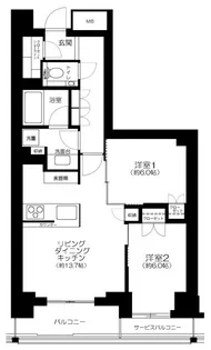パークナード恵比寿【2階】の間取り