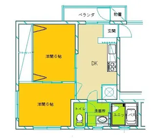 エンゼルハイツ【2階】の間取り