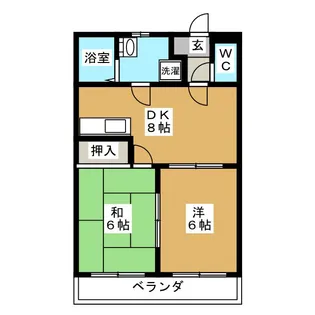 プロミネント蟹江【1階】の間取り