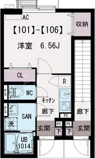 IXO 江北【1階】の間取り