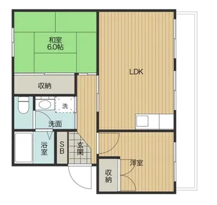 興津ハイツ(オキツハイツ)【1階】の間取り