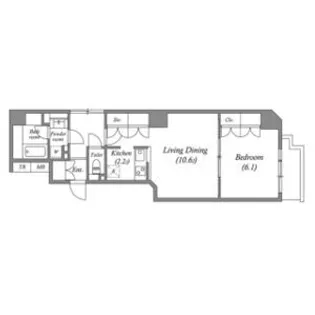 南堀江アパートメントグランデ【2階】の間取り