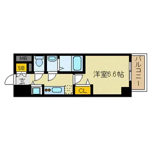 エス・キュート京町堀【15階】の間取り