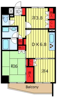 藤和日暮里駅前コープ【2階】の間取り