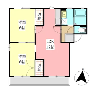 サンビレッジ一番館【1階】の間取り