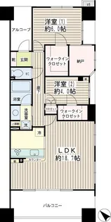 カワサキアイランドスイート【16階】の間取り