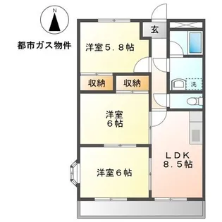 グランドールA【2階】の間取り
