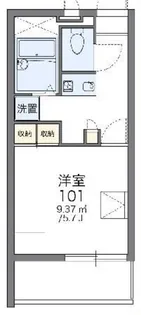 レオパレス村山【1階】の間取り