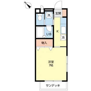 ワイズバッシュII【1階】の間取り