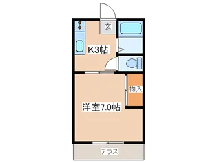 ハイツ萩原【1階】の間取り