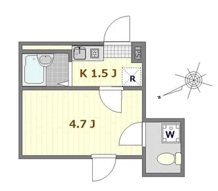 サザンロード江北【3階】の間取り