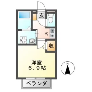 セジュールシャトレー A棟【1階】の間取り